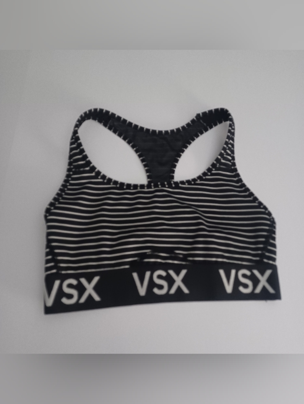 Victoria's Secret Sports Bra Racer Back Stipped Sz S
